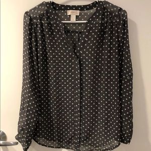 Loft polka dot blouse